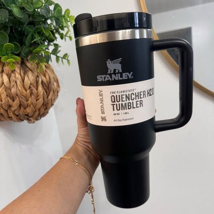 Black Stanley 40oz Stainless Steel Tumbler – Vacuum Insulated