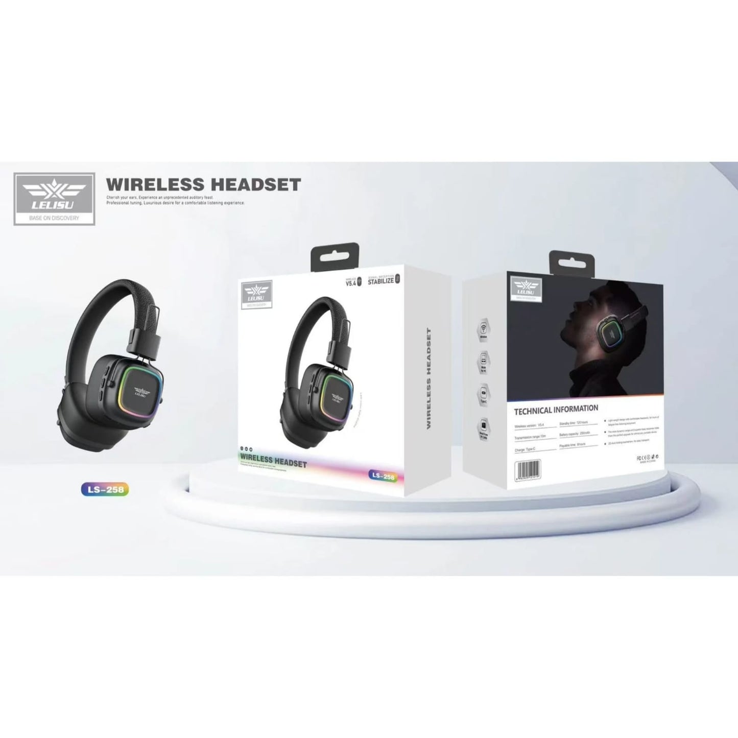 Lelisu LS-258 Wireless Stereo Headphones – Bluetooth 5.4