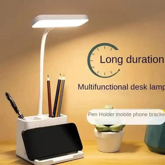 LED Touch Desk Lamp with Pen Holder & Phone Stand