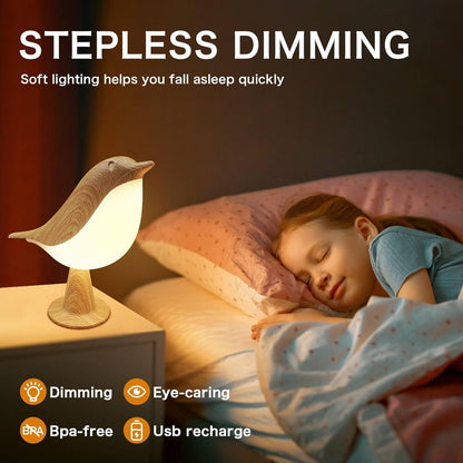 Bird Cordless Table Lamp – 3-Color Touch Dimmer