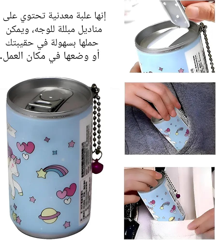 Pack of 30 Mini Portable Wipes with Can Packing