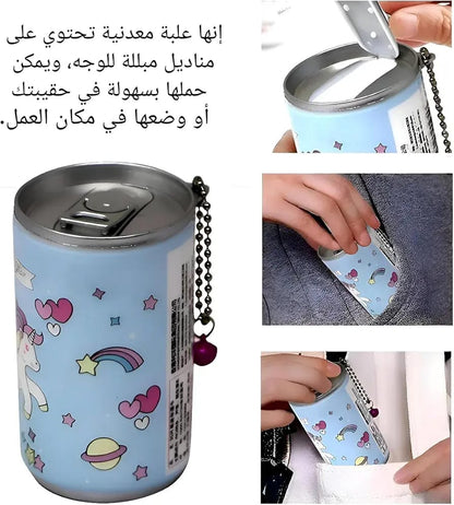 Pack of 30 Mini Portable Wipes with Can Packing