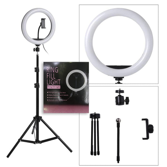10-Inch LED Ring Light Kit with 7ft Professional Tripod Stand