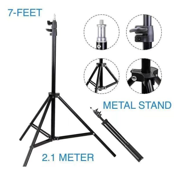10-Inch LED Ring Light Kit with 7ft Professional Tripod Stand