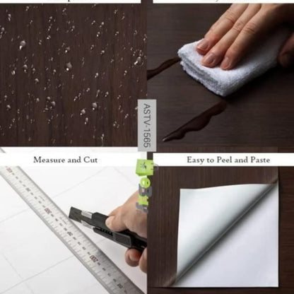 Self-Adhesive Wooden Wallpaper – Peel & Stick Decor (YM504)