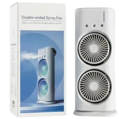 Mini Double Head Mist Fan | Portable Air Cooler & Humidifier