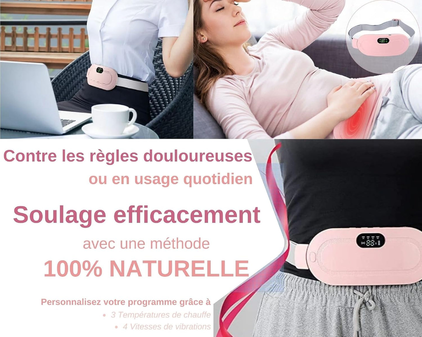Digital Period Relief Heating Pad – 3 Heat Levels & 4 Vibration Modes