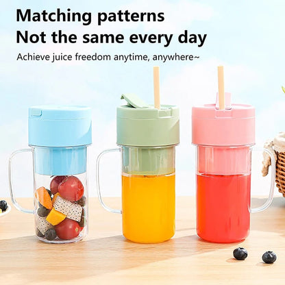 2-in-1 Mini Portable Blender – 6-Blade USB Rechargeable Juicer