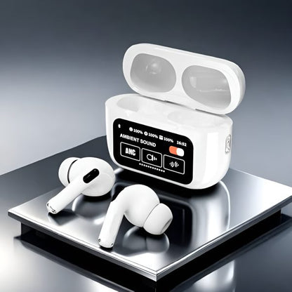 A9 Pro Smart Screen Wireless Earbuds – ANC & Bluetooth 5.4 Technology