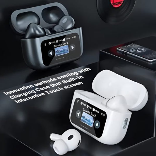 A9 Pro Smart Screen Wireless Earbuds – ANC & Bluetooth 5.4 Technology