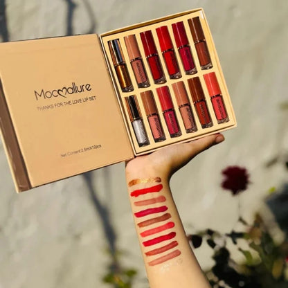 Mocallure 12-Piece Matte Liquid Lipstick Set