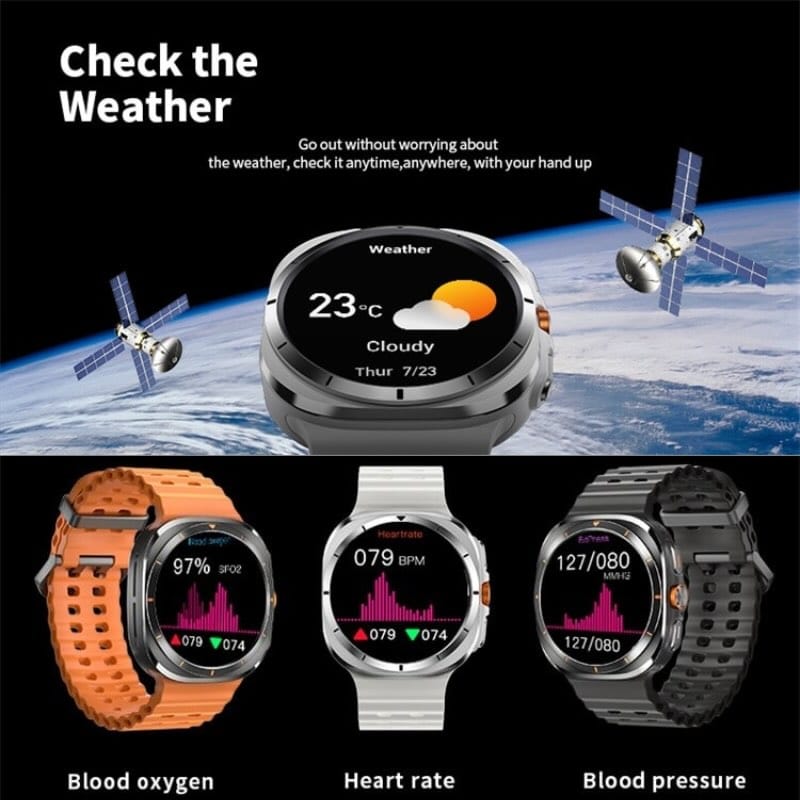 TF7 Ultra Smart Watch – AMOLED Display & Metal Body