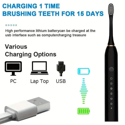 X3 Sonic Electric Toothbrush – Rechargeable with 5 Smart Cleaning Modes