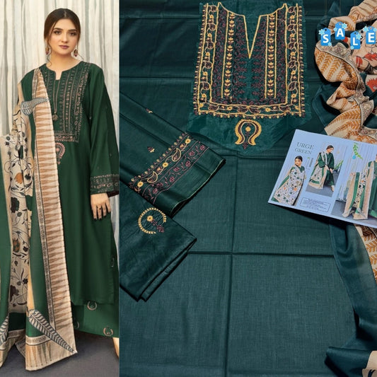 Binq Official – Urge Bottle Green Luxury Embroidered 3-Piece Summer Suit