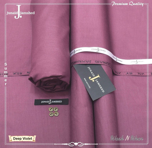 J. Luxury Deep Violet Wash N Wear Unstitched Suit