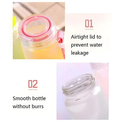 Hello Master Frosted Glass Bottle – 400ml Leak-Proof Tumbler