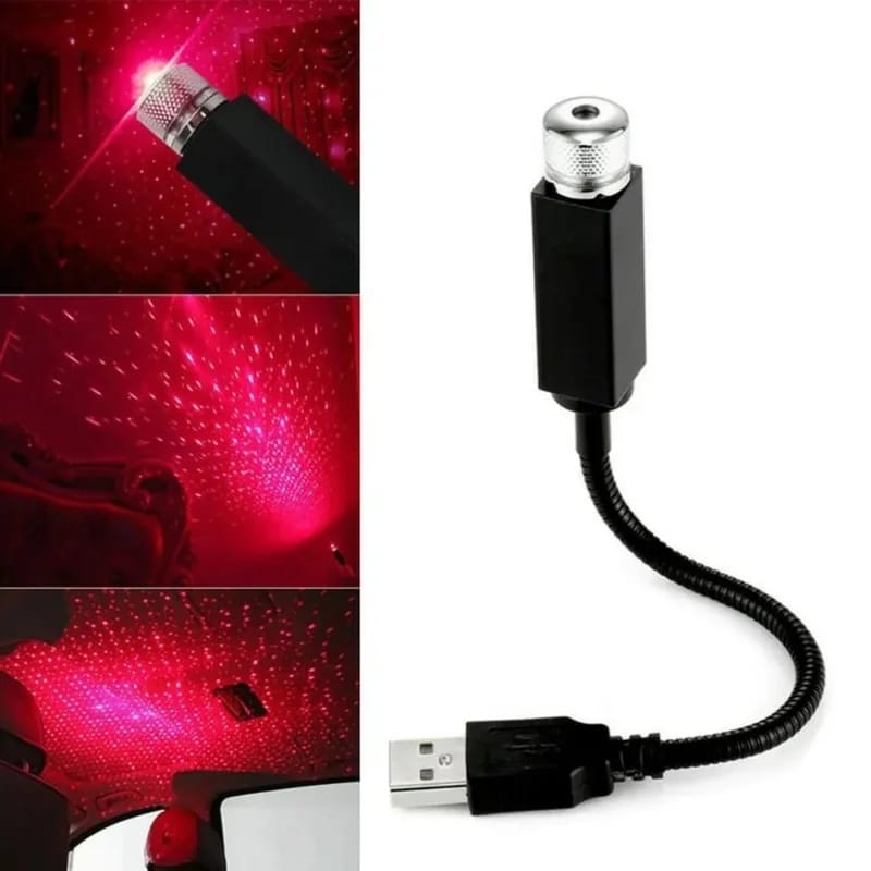LED Galaxy Star Projector – USB Night Light for Home & Car