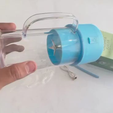 2-in-1 Mini Portable Blender – 6-Blade USB Rechargeable Juicer
